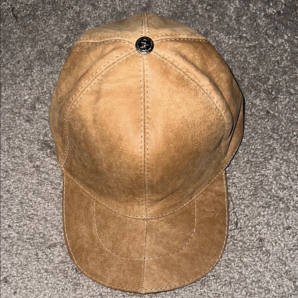 Tan Leather Cap